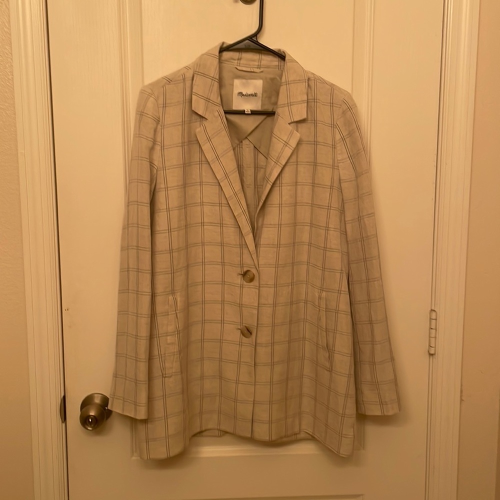 Madewell Cotton-Linen Relaxed Blazer